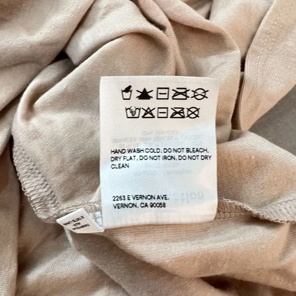 Reformation Nila tan knit side slit maxi dress size large - Picture 11 of 12